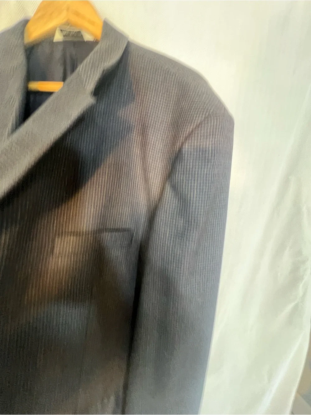 Pronto Uomo Dark Charcoal & Blue Small Plaid Two-Button Blazer 52 Regular 👍